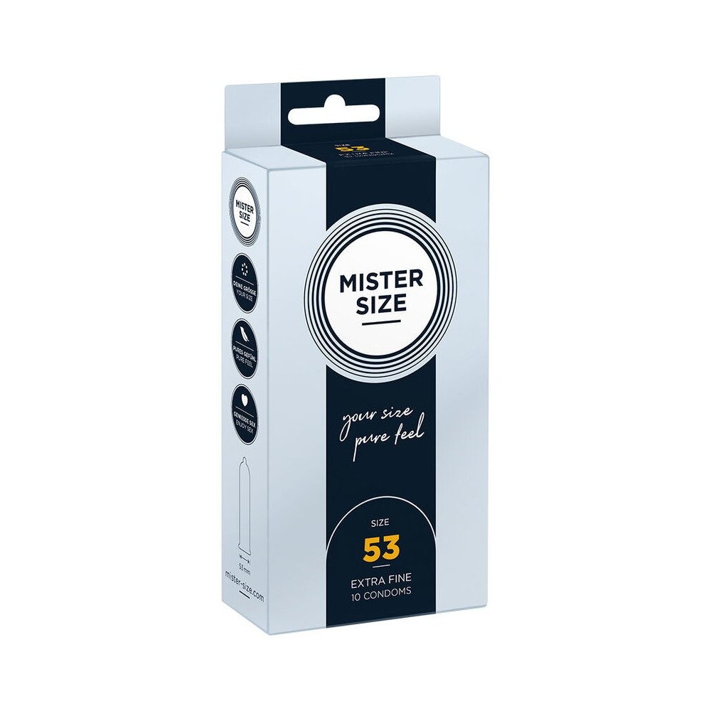 MISTER SIZE - CONDOM SIZE M 53 MM (10 UNITS)