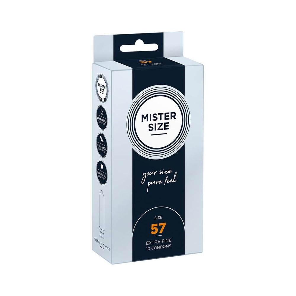 MISTER SIZE - CONDOM SIZE L 57 MM (10 UNITS)