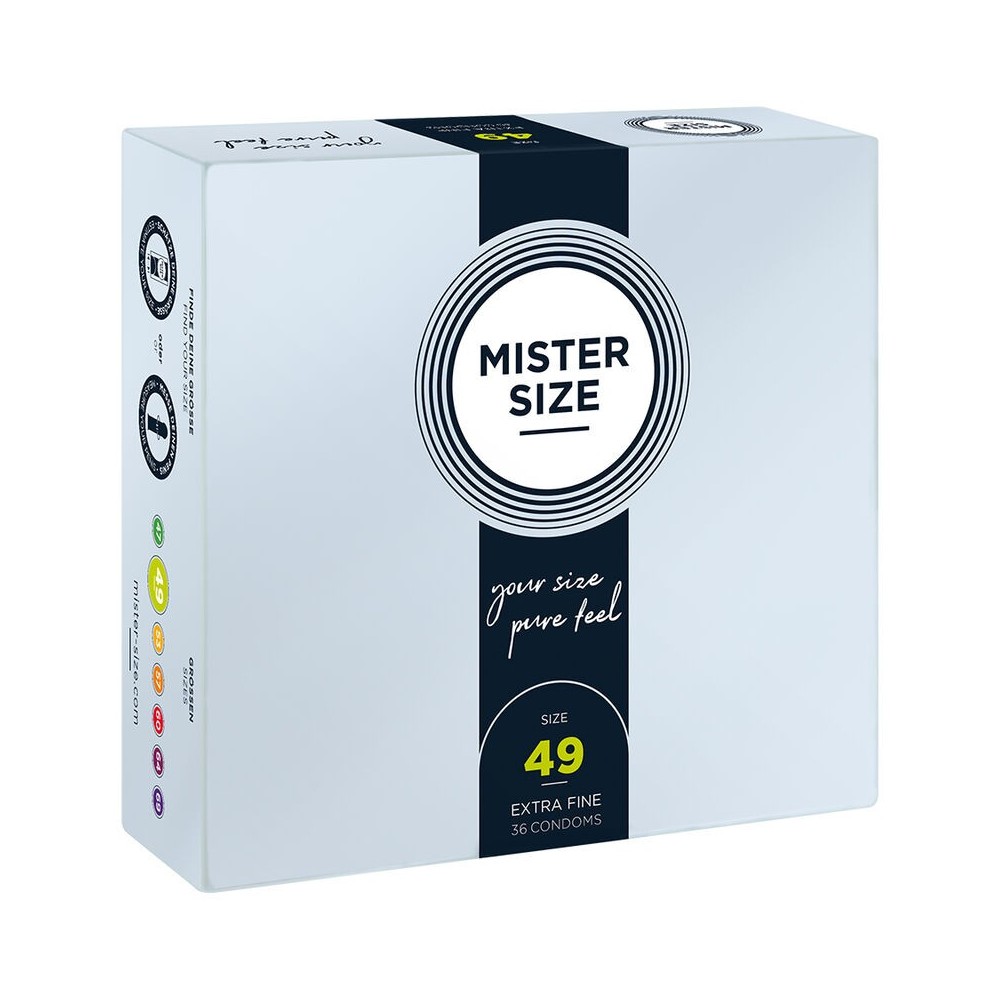 MISTER SIZE - PRESERVATIVO TAMANHO S 49 MM (36 UNIDADES)