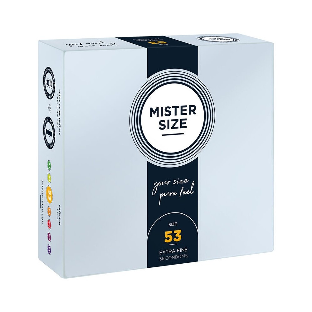 MISTER SIZE - CONDOM SIZE M 53 MM (36 UNITS)