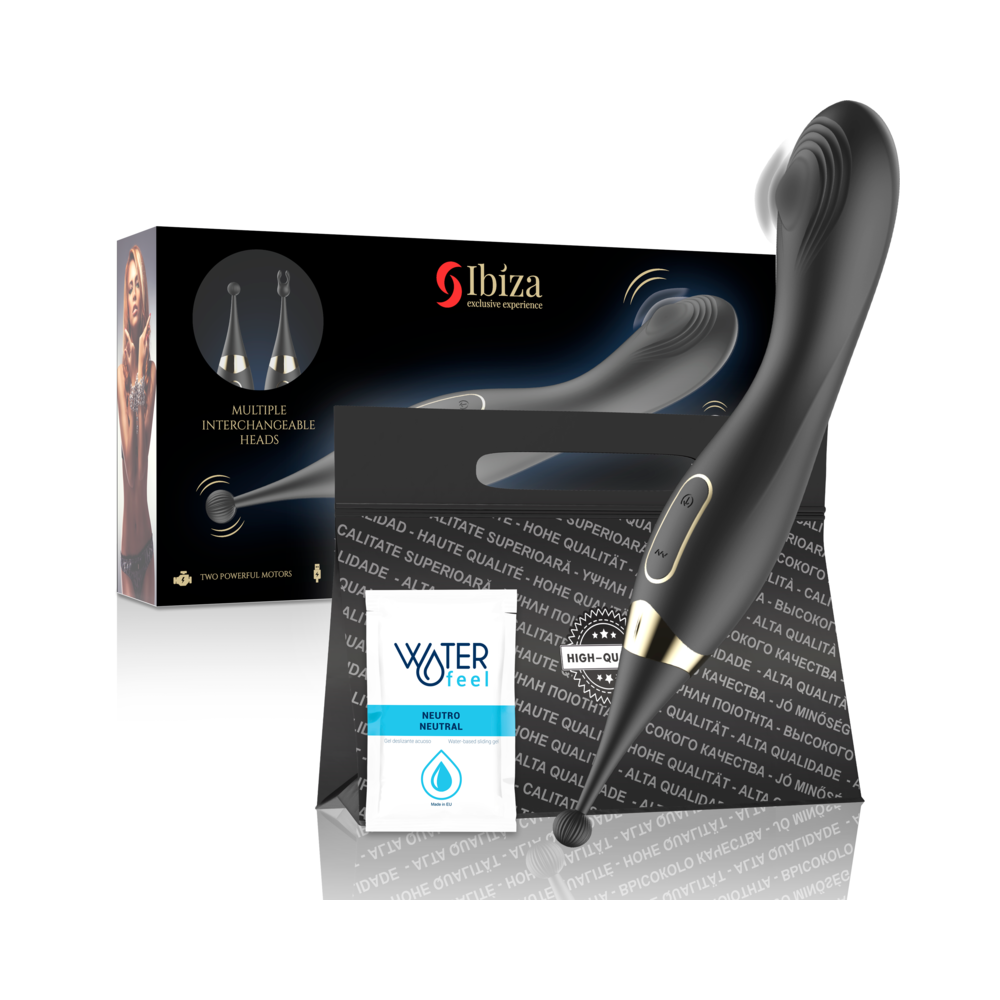 IBIZA - STIMULATEUR CLITORAL ET VIBRATEUR DE POINT G INTERCHANGEABLES