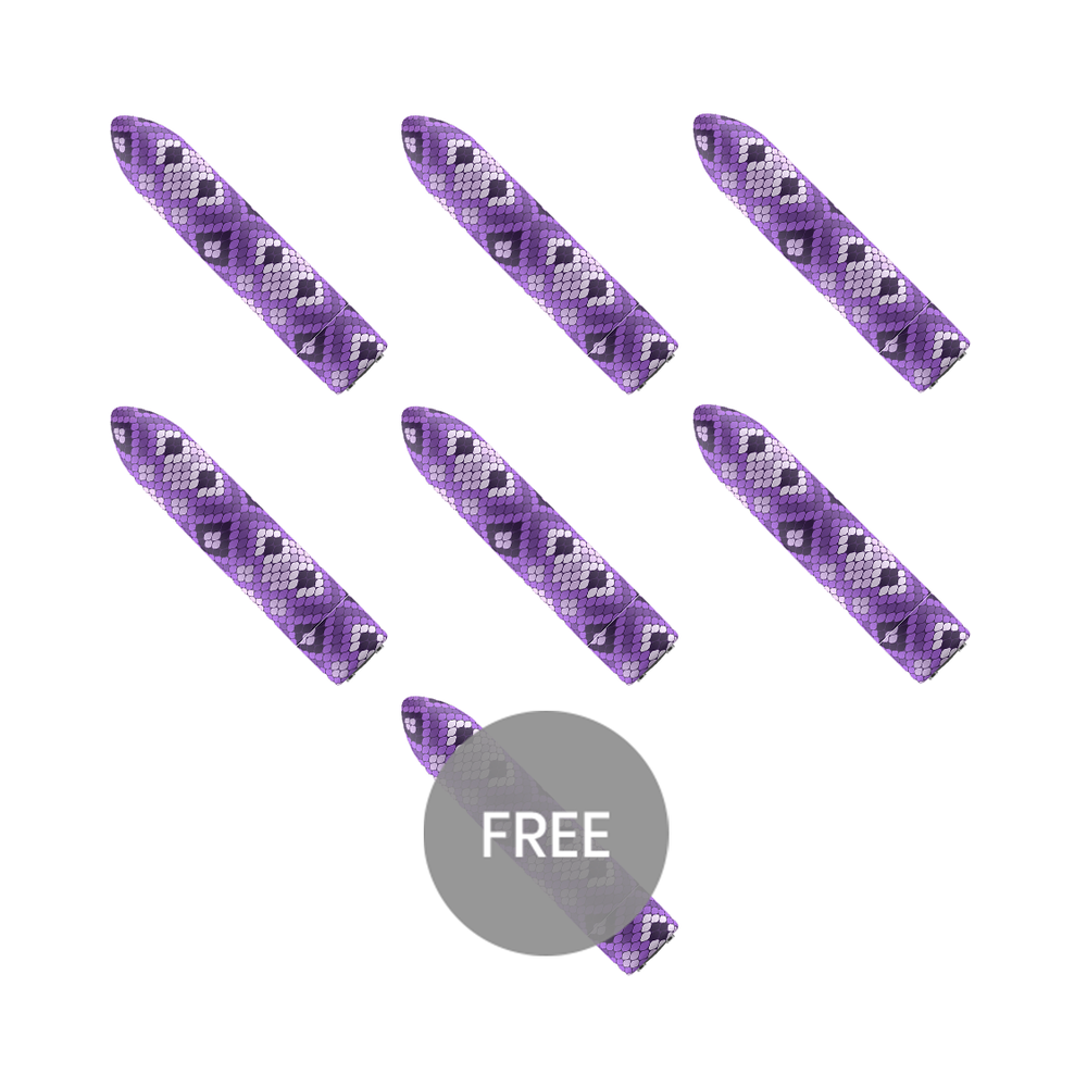 CUSTOM BULLETS - RECHARGEABLE SNAKE VIOLET MAGNETIQUE BULLET 10 INTENSITES 6 + 1 OFFERTE