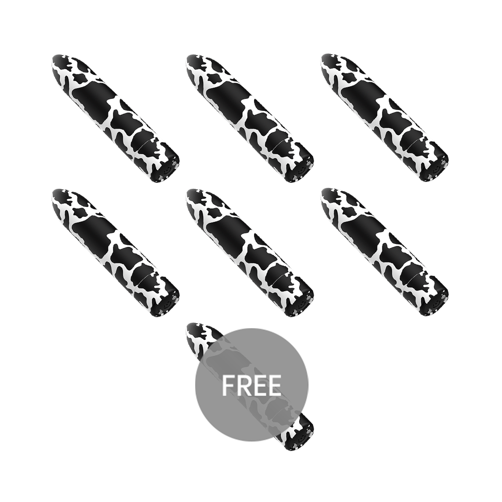 CUSTOM BULLETS - RECHARGEABLE COW MAGNETIC BULLET 10 INTENSITIES 6 + 1 FREE