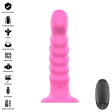 INTENSE - CINDY VIBRADOR TAMANHO L DESIGN ESPIRAL 10 VIBRAÇÕES ROSA CONTROLE REMOTO