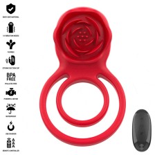 INTENSE - GAIL ESTIMULADOR ROSE 10 VIBRAÇÕES VERMELHO CONTROLE REMOTO