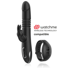 BLACK&SILVER - KENJI UP & DOWN RABBIT VIBRATOR + WATCHME REMOTE CONTROL