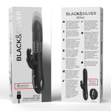 BLACK&SILVER - COMPATIBILE CON LA TECNOLOGIA WIRELESS KENJI STIMOLATING VIBE WATCHME