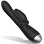 BLACK&SILVER - DJ. ADAM STIMULATING VIBE SILICONE RECHARGEABLE BLACK