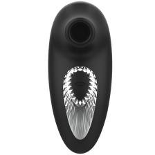 BLACK&SILVER - DRAKE DELUXE SUCKING VIBE IN SILICONE RICARICABILE NERO