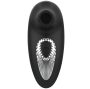 BLACK&SILVER - DRAKE DELUXE SUCKING VIBE IN SILICONE RICARICABILE NERO