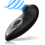 BLACK&SILVER - DRAKE DELUXE SUCKING VIBE SILICONE RECHARGEABLE BLACK