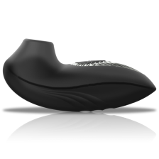 BLACK&SILVER - DRAKE DELUXE SUCKING VIBE IN SILICONE RICARICABILE NERO