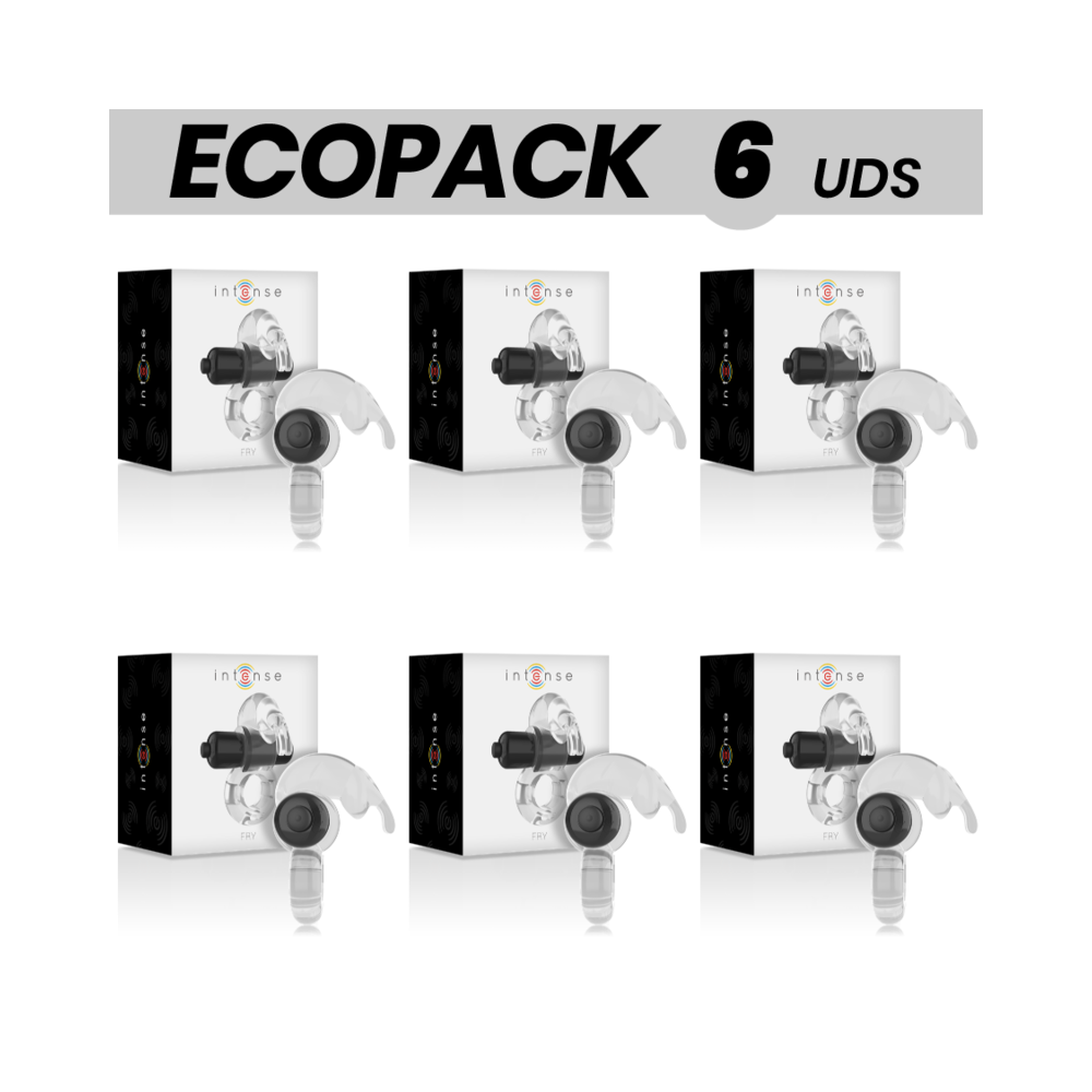 ECOPACK 6 UNITS - INTENSE FRY TRANSPARENT VIBRATOR RING