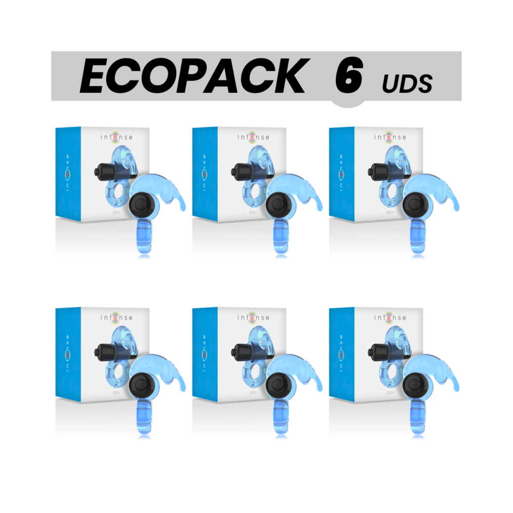 ECOPACK 6 UNITÉS - INTENSE ANNEAU VIBRATEUR BLEU FRY