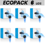 ECOPACK 6 UNITÉS - INTENSE ANNEAU VIBRATEUR BLEU FRY