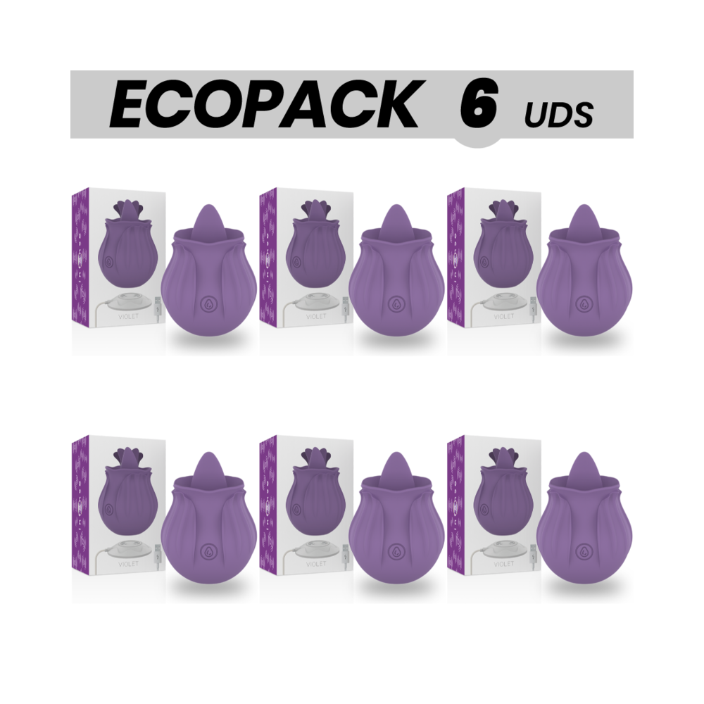 ECOPACK 6 UNIDADES - INTENSE ESTIMULADOR DE CLITÓRIS VIOLETA INTENSE - 10 VIBRAÕES LILS