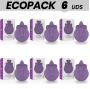 ECOPACK 6 UNITÉS - INTENSE STIMULATEUR DE CLITORIS VIOLET 10 VIBRATIONS LILAS