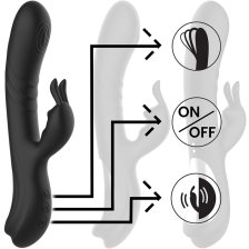 BLACK&SILVER - JAMIE STIMULANT VIBE SILICONE RECHARGEABLE NOIR