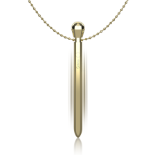 IBIZA - CLIT POCKET STIMULATOR NECKLACE USB CHARGER 12 VIBRATION MODES GOLDEN 12,2 X 1,6