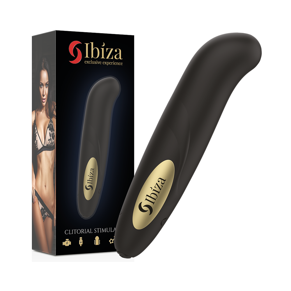 IBIZA - ESTIMULADOR DE CLITÓRIS CARREGADOR USB 10 MODOS DE VIBRAO DOURADO 13 X 2,9 CM