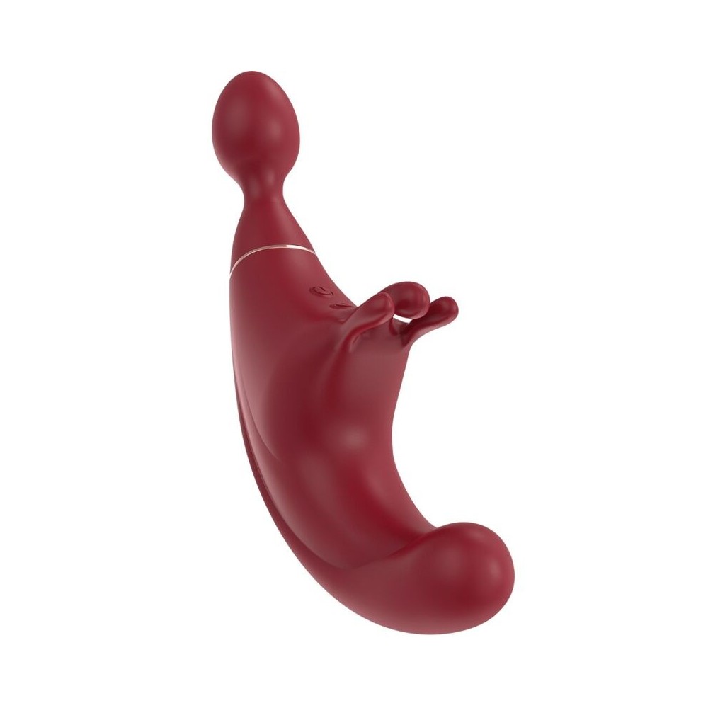 ADRIEN LASTIC - FUSION ESTIMULADOR DE CLITÓRIS TRIPLO & G-SPOT VERMELHO