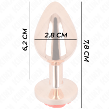 KINK - PINK GOLD ANAL PLUG WITH RED ROSE S