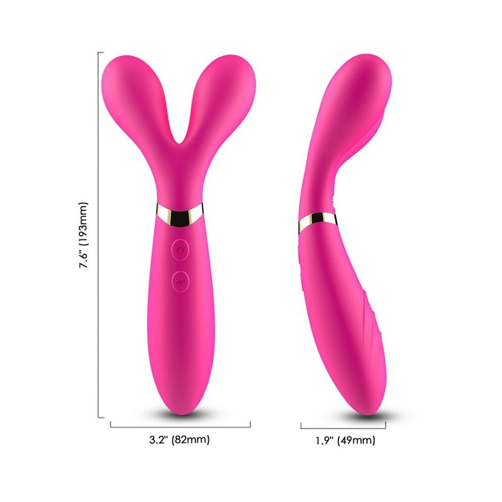 ARMONY - Y-WAND MASSAGE & VIBRATEUR DOUBLE TÊTE FUCHSIA