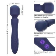 CALEXOTICS - CHARISMA MYSTIQUE MASSAGER DOPPELMOTOR 12 FUNKTIONEN 20,5 CM X 4,5 CM LILA