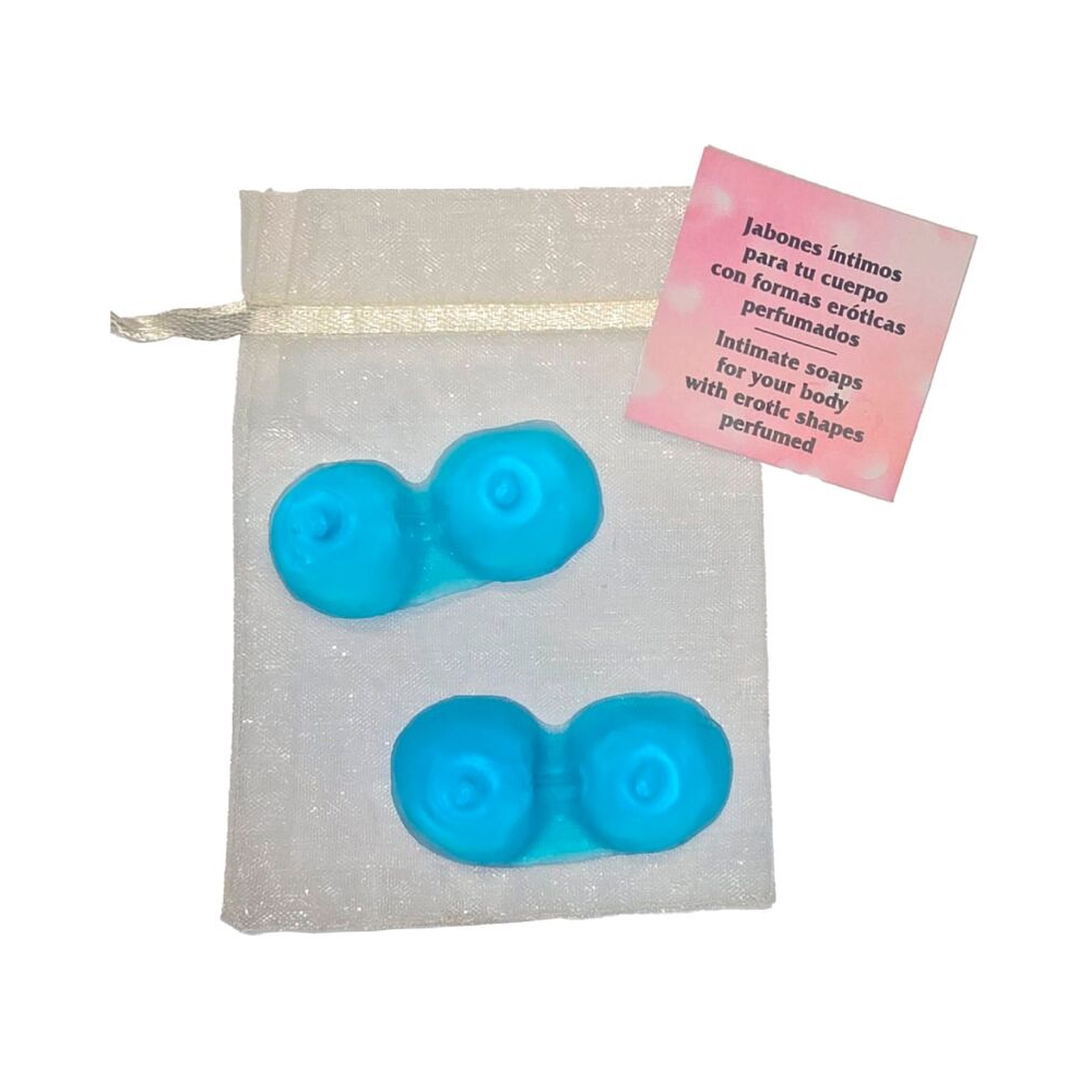 DIABLO PICANTE - 2 BREASTS SHAPED PERFUMED SOAPS BLUE