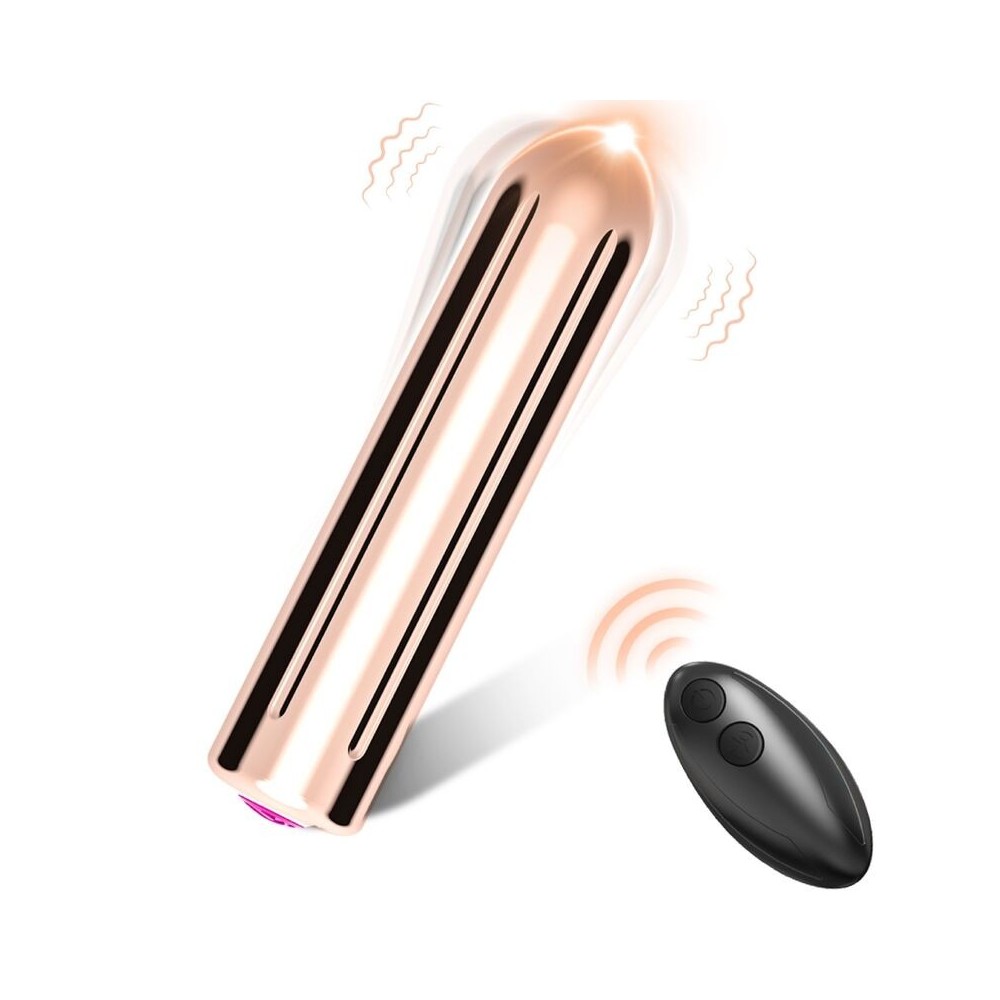 ARMONY - WARHEAD VIBRATOR BULLET TÉLÉCOMMANDE DORÉ 2 CM X 8.8 CM