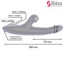 IBIZA - DUPLO VIBRADOR DE FIXAÇÃO PRETO