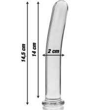 NEBULA SERIES BY IBIZA - MODEL 8 DILDO GLASS CLEAR 14.5 CM -O- 2 CM