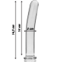 NEBULA SERIES BY IBIZA - MODEL 8 DILDO BOROSILICATE GLASS CLEAR 14.5 CM -O- 2 CM