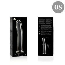 NEBULA SERIES BY IBIZA - MODEL 8 DILDO GLASS CLEAR 14.5 CM -O- 2 CM