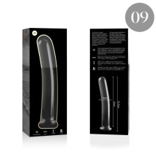 NEBULA SERIES BY IBIZA - MODEL 9 DILDO GLASS CLEAR 15.5 CM -O- 2.5 CM