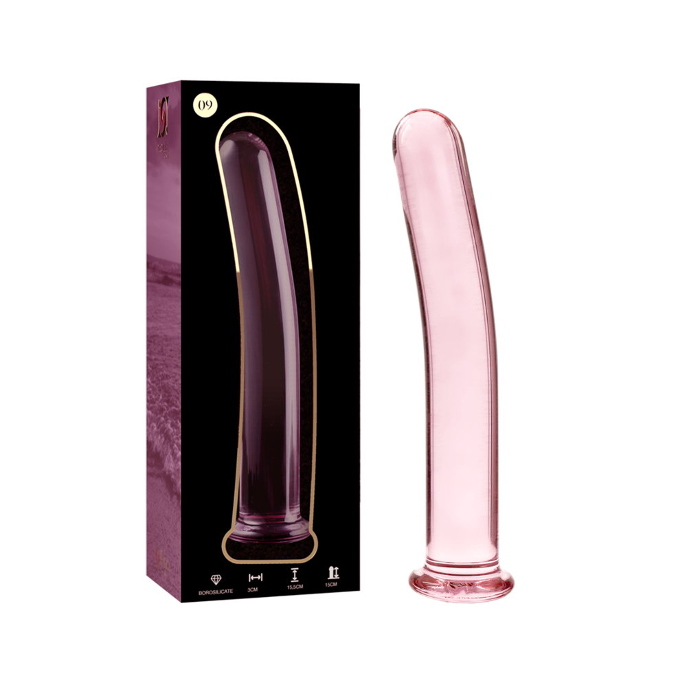 NEBULA SERIES BY IBIZA - MODELLO 9 DILDO IN VETRO BOROSILICATO ROSA 15.5 CM -O- 2.5 CM