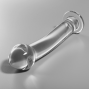 NEBULA SERIES BY IBIZA - MODEL 11 DILDO GLASS CLEAR 16 CM -O- 3 CM