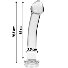 NEBULA SERIES BY IBIZA - MODEL 11 DILDO GLASS CLEAR 16 CM -O- 3 CM
