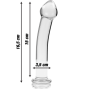 NEBULA SERIES BY IBIZA - MODEL 11 DILDO BOROSILICATE GLASS CLEAR 16 CM -O- 3 CM