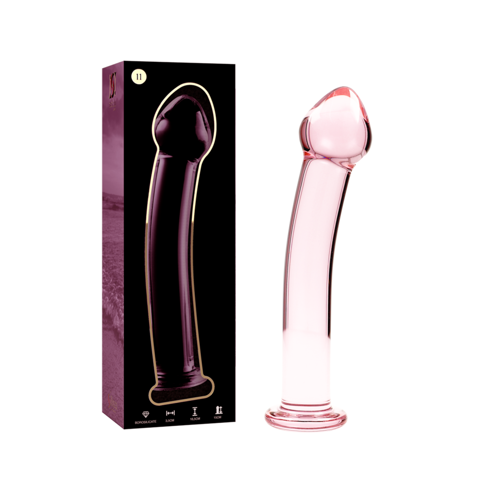 NEBULA SERIES BY IBIZA - MODEL 11 DILDO BOROSILICATE GLASS PINK 16 CM -O- 3 CM