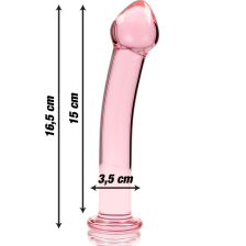NEBULA SERIES BY IBIZA - MODEL 11 DILDO GLASS PINK 16 CM -O- 3 CM