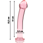 NEBULA SERIES BY IBIZA - MODEL 11 DILDO GLASS PINK 16 CM -O- 3 CM