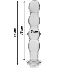 NEBULA SERIES BY IBIZA - MODEL 10 DILDO GLASS CLEAR 16.5 CM -O- 3.5 CM