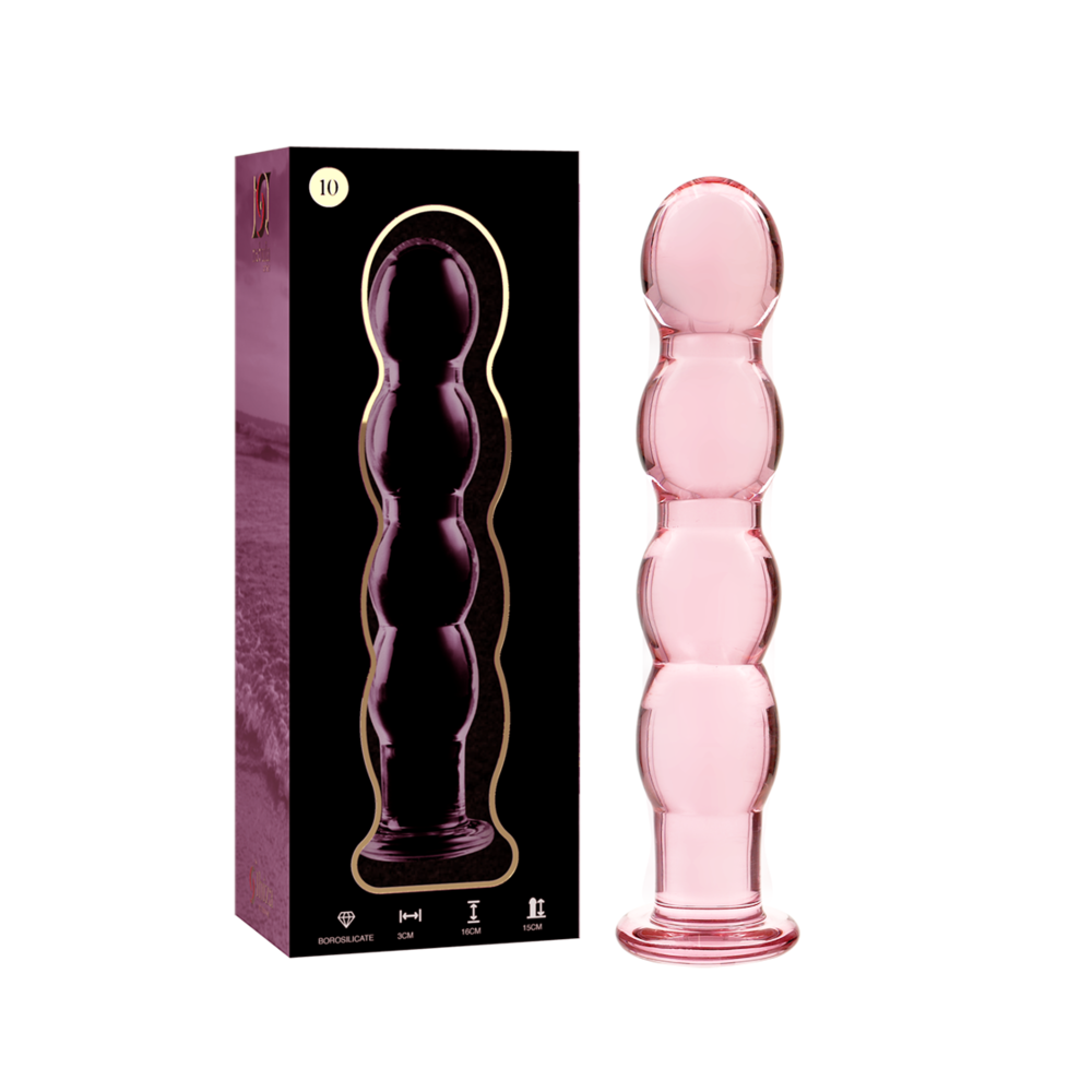 NEBULA SERIES BY IBIZA - MODEL 10 DILDO BOROSILICATE GLASS PINK 16.5 CM -O- 3.5 CM
