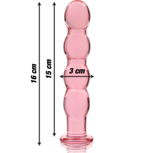 NEBULA SERIES BY IBIZA - MODELL 10 DILDO BOROSILIKATGLAS ROSA 16.5 CM -O- 3.5 CM