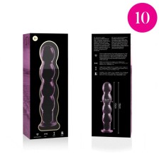 NEBULA SERIES BY IBIZA - MODELLO 10 DILDO IN VETRO BOROSILICATO ROSA 16.5 CM -O- 3.5 CM
