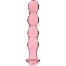 NEBULA SERIES BY IBIZA - MODEL 10 DILDO BOROSILICATE GLASS PINK 16.5 CM -O- 3.5 CM