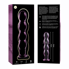 NEBULA SERIES BY IBIZA - MODEL 10 DILDO BOROSILICATE GLASS PINK 16.5 CM -O- 3.5 CM