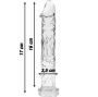 NEBULA SERIES BY IBIZA - MODEL 12 DILDO BOROSILICATE GLASS CLEAR 17 CM -O- 3.5 CM