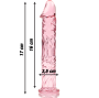 NEBULA SERIES BY IBIZA - MODELO 12 DILDO VIDRO BOROSILICADO ROSA 17 CM -O- 3.5 CM